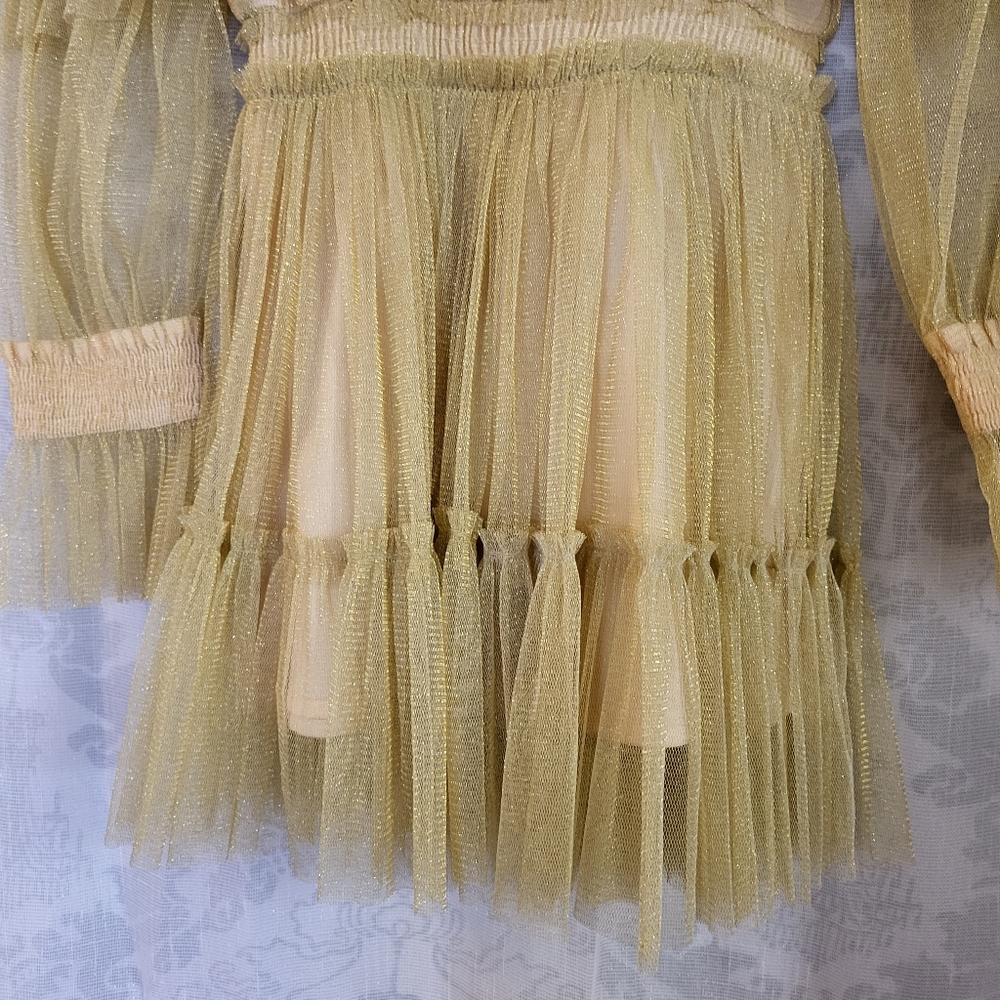 Ooh! La La Couture Girls Gold Sparkle Every Dress Size 5 and 4T - Picture 7 of 16